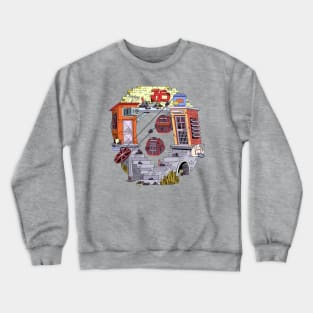 Number 0, alphabet ghetto background Crewneck Sweatshirt